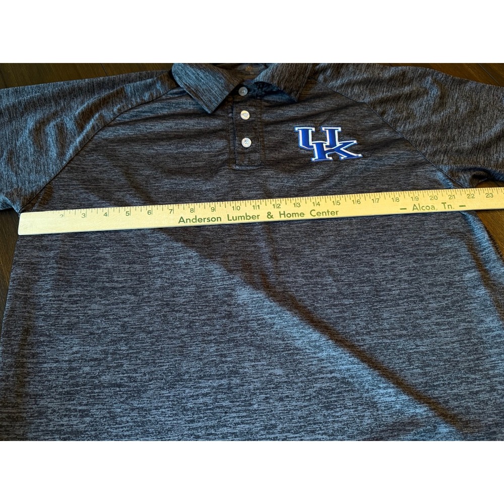 Chillwear Kentucky Wildcats Men Medium Polo Shirt Grey Heather Space Dye UK Logo - Picture 6 of 8